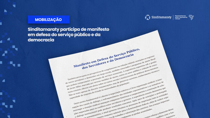 Sinditamaraty participa de manifesto em defesa do serviço público e da democracia